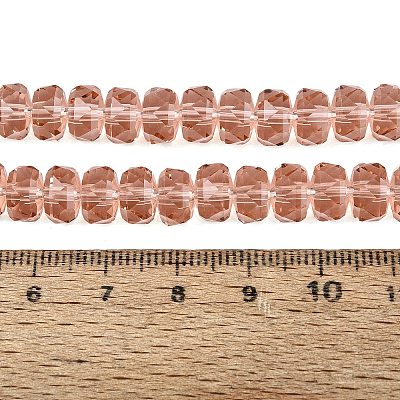 Transparent Glass Beads Strands GLAA-Q114-01A-A03-1