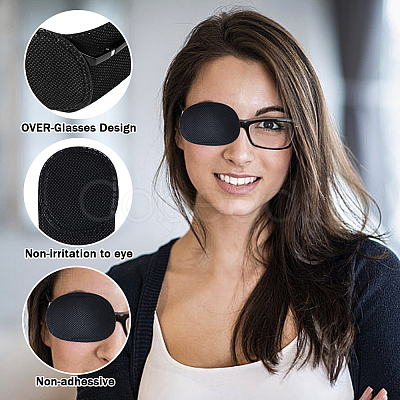18Pcs 3 Colors Glasses Eye Patch AJEW-CN0001-80B-1
