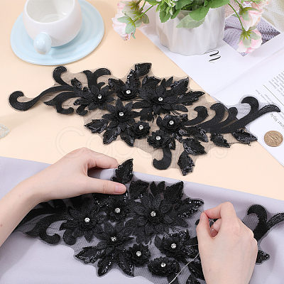 3D Flower Polyester Embroidery Ornament Accessories DIY-WH0488-07-1