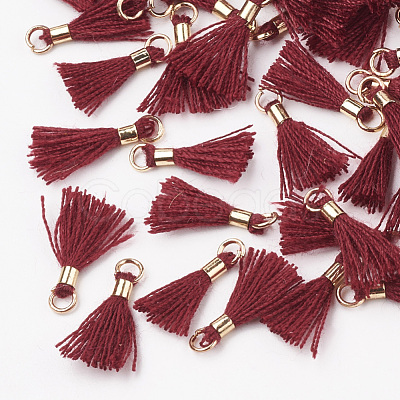 Polycotton(Polyester Cotton) Tassel Pendant Decorations FIND-S275-20G-1