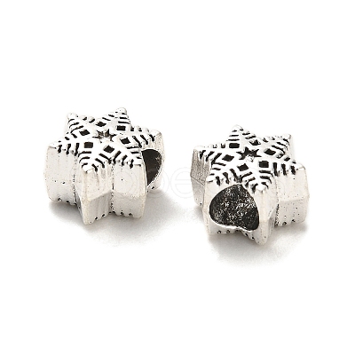 Tibetan Style Alloy European Beads PALLOY-K019-03H-AS-1
