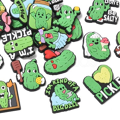 Cucumber & Pickle Theme PVC Plastic Cabochons PL-CBABCB6-02-1