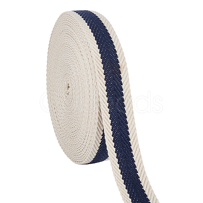 10 Yards Polyester Striped Ribbon SRIB-WH0011-068A-1