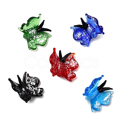 Transparent Lampwork Beads LAMP-F037-01B-1