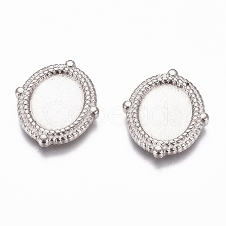Non-Tarnish 304 Stainless Steel Cabochon Settings STAS-G218-16P-1