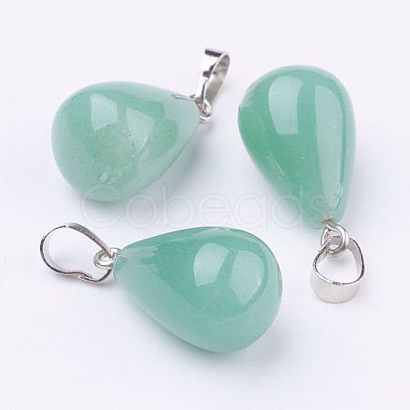 Natural Green Aventurine Pendants X-G-K187-04G-1