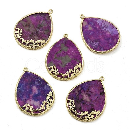 Natural White Jade Imitation Sugilite Pendants G-E609-02G-01-1