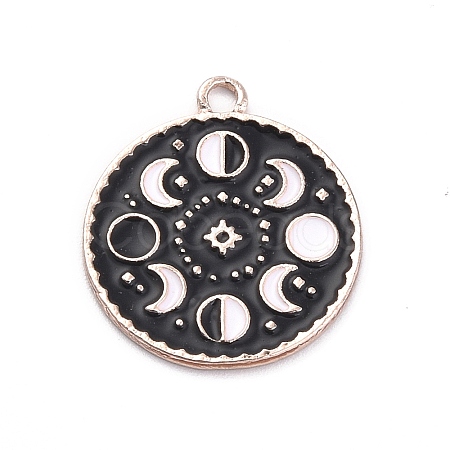 Alloy Enamel Pendants FIND-C015-02RG-1