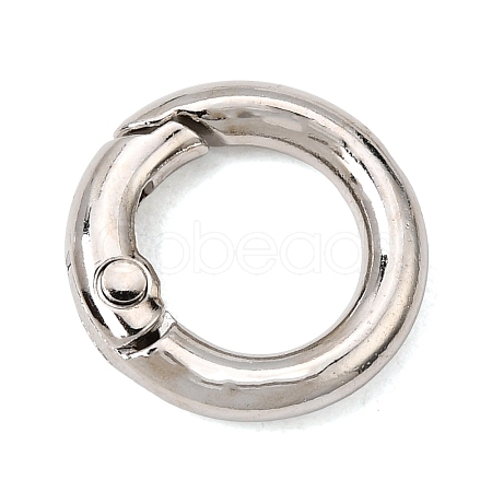 Alloy Spring Ring Clasps AL-CBAAE66-01P-1