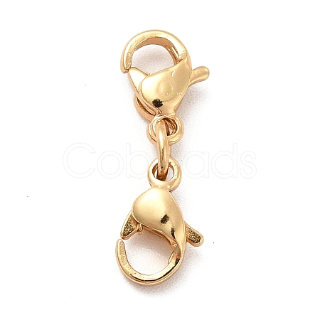 304 Stainless Steel Double Lobster Claw Clasps STAS-E178-01A-G-1