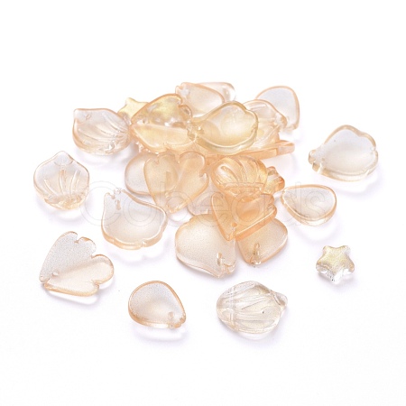 Electroplate Transparent Glass Beads EGLA-L027-D04-1