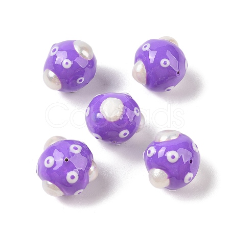 Natural Cultured Freshwater Pearl Enamel Beads PEAR-G014-03A-1
