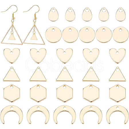 60Pcs 6 Style Brass Charms KK-BC0008-05-1
