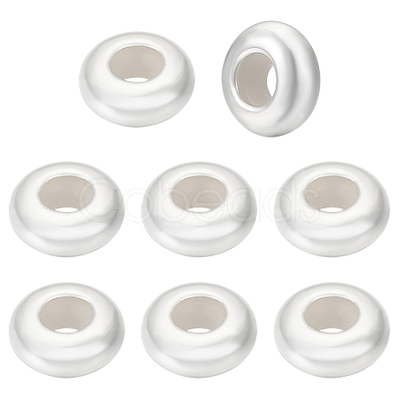 8Pcs Sterling Silver Beads STER-BC0002-48B-S-1