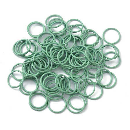 100Pcs Baking Paint Zinc Alloy Open Jump Rings FIND-WH0032-85B-05-1