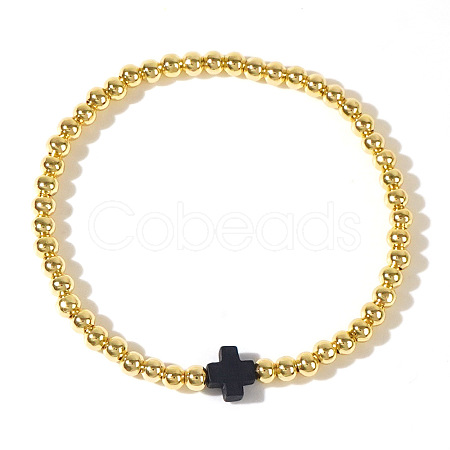 Brass Round Beaded Bracelets for Women SB9067-12-1