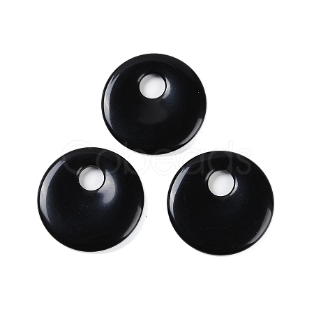 Natural Obsidian Pendants G-C140-10A-1