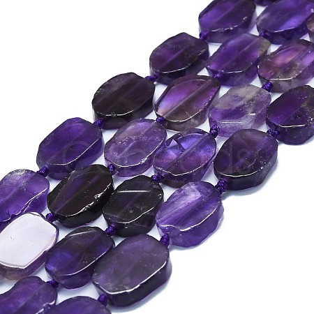 Natural Amethyst Beads Strands G-K245-J12-01-1