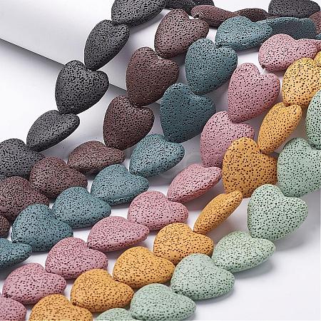 Natural Lava Rock Beads Strands G454-1