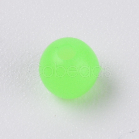 Plastic Luminous Glow Fishing Beads FIND-WH0075-39C-1