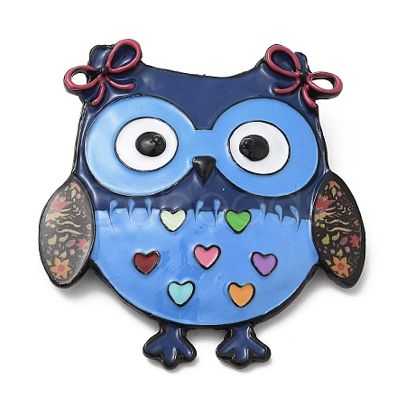 Heart Owl Enamel Pins JEWB-Z006-05B-EB-1