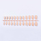 Solid Colors Matte Plastic False Nails Full Cover Fake Nails Tips, Natural Medium Length Press on Nails, Sandy Brown, 18~24x7~14mm, about 24pcs/set