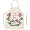 Cute Easter Egg Pattern Polyester Sleeveless Apron, with Double Shoulder Belt, for Household Cleaning Cooking, Medium Orchid, 470x380mm