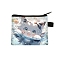 Polyester Wallets, Rectangle with Cat Pattern Makeup Bags, WhiteSmoke, 11x13.5cm