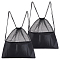 Polyester String Bags, Multi-use Gym Drawstring Bag, Mesh Carry Bag, Rectangle, Black, 348x333x2mm