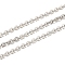 Anti-Tarnish Rhodium Plated 925 Sterling Silver Flat Cable Chains, Soldered, Platinum, Link:1.6x1x0.5mm