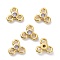 Brass Chandelier Components Links, with Cubic Zirconia, Long-Lasting Plated, Real 18K Gold Plated, Flower, Lead Free & Cadmium Free, Lavender, 6.5x7x2mm, Hole: 1.4mm