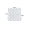 DIY Geometrical Pendants Silicone Molds, Resin Casting Molds, For UV Resin, Epoxy Resin Jewelry Making, White, 128x125x4mm