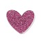 Acrylic Plastic Cabochons, Heart, Dark Red, 37x39.5x2.5mm, Hole: 2.5mm