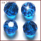 Imitation Austrian Crystal Beads, Grade AAA, K9 Glass, Faceted(32 Facets), Round, Dodger Blue, 4mm, Hole: 0.7~0.9mm