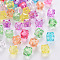 Transparent Acrylic Beads, Faceted, Cube, Mixed Color, 8x8x7.5mm, Hole: 1.6mm, about 1730pcs/500g