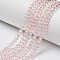 Glass Beads Strands, Faceted, Rondelle, Pink, 6x5mm, Hole: 1mm, about 85~88pcs/strand, 16.1~16.5 inch(41~42cm)