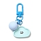 Cartoon Smiling Face Acrylic Pendant Keychain, with Candy Ball Charm and Alloy Finding, for Car Bag Decoration, Cloud, 62~67mm