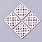 Spray Painted Acrylic Filigree Joiners Links, Rubberized Style, Square, Pink, 34.5x34x4mm, Hole: 2.5mm