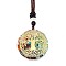 Resin & Natural & Synthetic Mixed Gemstone Pendant Necklaces, Tree of Life, 25.59 inch(65cm)