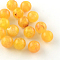 Round Imitation Gemstone Acrylic Beads, Gold, 8mm, Hole: 2mm