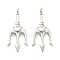 Alloy Pendants, Long-Lasting Plated, Lead Free & Cadmium Free, Fork Charm, Platinum, 51x22.5x5.5mm, Hole: 5.3mm