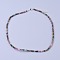 Natural Tourmaline Beaded Necklaces, with Brass Lobster Claw Clasps, Faceted Round Beads, 15.75 inch~16.14 inch(40~41cm)x2mm