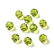 Glass K9 Glass, Imitation Austrian Crystal Beads, Faceted, Round, Yellow Green, 8mm, Hole: 1.5mm