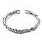 Non-Tarnish 304 Stainless Steel Wire Wrap Cuff Bangles, Stainless Steel Color, Inner Diameter: 2-1/8 inch(5.5cm)