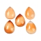 Natural Agate(Dyed & Heated) Cabochons, Teardrop, Dark Orange, 20~20.5x15~15.5x6.5~7mm