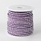 Rivet Faux Suede Cord, Faux Suede Lace, with Aluminum, Purple, 3x2mm, about 20yards/roll