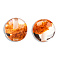 Transparent Resin Beads, Round, Dark Orange, 12x11.5mm, Hole: 1.6~1.8mm