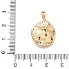 Brass Micro Pave Clear Cubic Zirconia Pendant Cabochon Settings KK-G556-06G-3