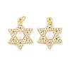 Brass Micro Pave Clear Cubic Zirconia Pendants KK-C170-10B-G-1