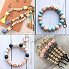 Kissitty ddPrinted Natural Wood Beads WOOD-KS0001-12-11